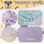 Rezutan 1 Pack 3 Dog Blankets for Small Pet Cat Super Soft Fluffy Premium Throw - Image 2
