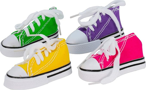 4 Mini Sneakers Bonka Bird Toys Colorful Cotton Rubber Bird Safe Parrot Quaker - Image 2