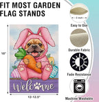Artofy Welcome Easter Bunny Dog Small Decorative Garden Flag, French Bulldog - Image 2
