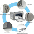 Soft Sided Carrier for Small Medium Cats Dogs, TSA Airline Approved Collapsible - Image 3