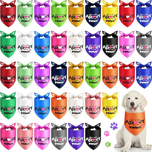 40 Pieces Adopt Me Dog Bandanas Bulk Multi Colors Bibs Triangle Dog Washable by Kigeli