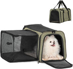 Petsfit 19"X12" X12" Expandable Pet Carrier, Square Expansion Reduces Pet by Petsfit