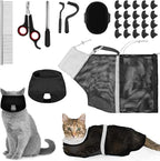 9 Pcs Cat Bathing Bag Set Cat Shower Bag Anti Bite and Scratch by Kritkin