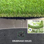 Artificial Grass Rug Outdoor Indoor 13FTX64FT Fake Grass Carpet Green Synthetic - Image 5