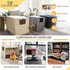 Explore Land 48 inches Dog Crate Cover Heavy Duty Polyester Pet Kennel Sunshade - Image 4