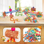 LifeIdeas Bird Shredding Toys, Colorful Bird Foraging Toys - Image 5