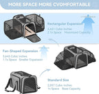 Petsfit 17" x 11" x 11" Airline-Approved Expandable Pet Carrier, 2X Square - Image 2