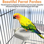 PINVNBY 4 PCS Bird Perch Stands Parrot Calcium Perch Beak Grinding Stone Foot - Image 7