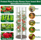 2 Pcs Garden Bird Netting for Round Plant Cage, Tomato Trellis Insect Bird - Image 5