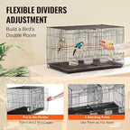 VEVOR 30-inch Flight Bird Cage, Stackable Divided Small Parakeet Cage - Image 3