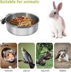 2 Pcs Small Bird Feeding Dish Cups, Parrot Food Bowl Cage - Image 4