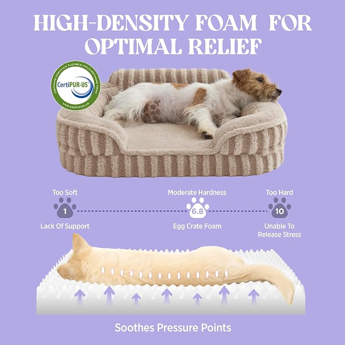 LE SURE Cute L-Plus Dog Beds, Orthopedic Waterproof Large Pet Bed - Image 3