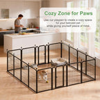 Dog Playpen for Indoor & Outdoor, 24 inch 6 Panels Metal Puppy Playpen for - Image 8