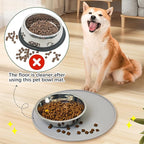 BNOSDM Silicone Cat Feeding Mat 2 Pack Dog Bowl Mats Pet Silicone Food Mat - Image 6