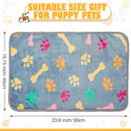Chumia 18 Pcs Fleece Pet Blanket Soft Warm Sleep Mat Fluffy Cute Puppy Supplies - Image 2