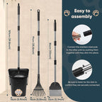 Stainless Steel Dog Pooper Scooper, Rake and Spade, 20 Waste Bags & Hook - Image 7