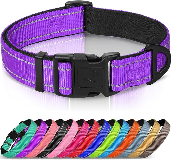Joytale Reflective Dog Collar, Soft Neoprene Padded Breathable Nylon Pet Collar by Joytale