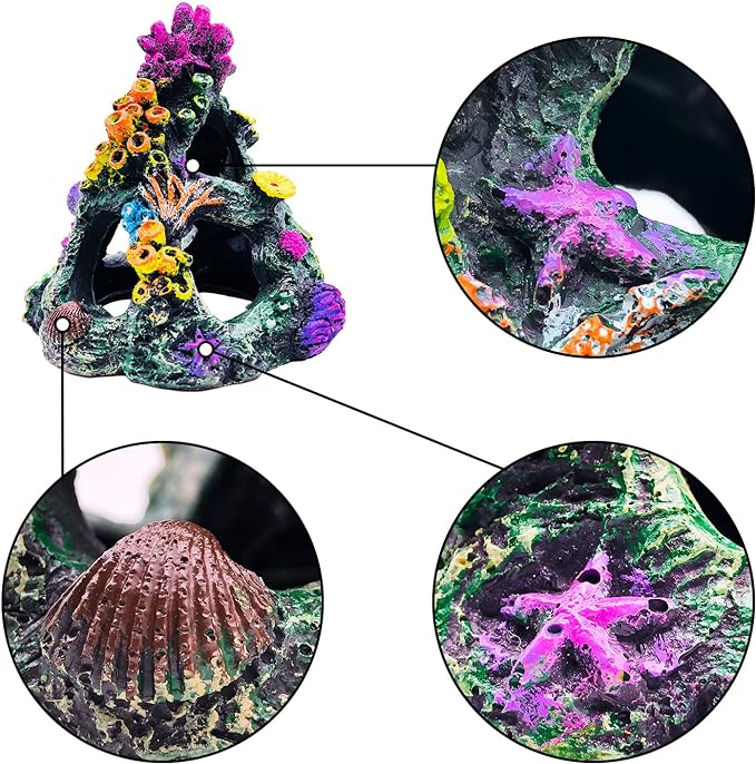 GSD Aquarium Colorful Coral Reef Set Fish Tank Decoration Mountain Ornament - Image 3