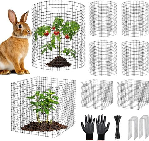 30Pcs Plant Protector from Animals, 10 Pack 12'' x 12'' Wire Plant Protectors by APOCHON