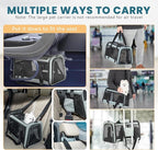 19 x 12 x 12 Large Cat Car Carrier – Roomy Escape-Proof Cat Car Seat - Image 3