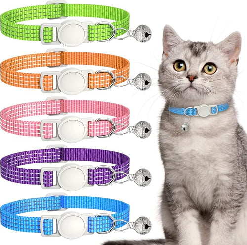 5 Pack Reflective-Breakaway Cat Collars by Hoeraonr