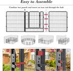 Dog Playpen 32 inch 28 Panels Indoor Outdoor Dog Pen - Image 5