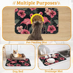 Pet Feeding Mat, Non-Slip Water Bowl Placemat, Pet Supplies 16" x 24" - Image 7
