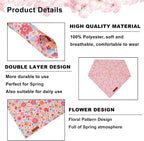 ADOGGYGO Floral Dog Bandana 2 Pack, Reversible Pink Daisy Puppy Scarf Bib - Image 5