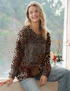 YESNO Women Christmas Sweater Graphic Printed Oversized Pullover Sweaters - Image 4