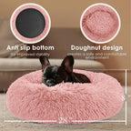 28in Large Dog Bed, Medium Size Dog and Cats, Calming Donut Bed - Image 3