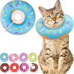 Cat Cone Collar Soft, Cute Cat Donut Collar After Surgery, Adjustable Kitten by Unknown