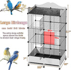 Encrypted Bird Cage Large Bird Cages 57-Inch, Top Storage Space, Bottom Splash - Image 5