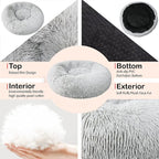 Calming Dog Bed for Medium Dogs Washable Donut 30 inches Anti-Slip Pet Bed - Image 3