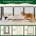 Yaheetech Dog Playpen Outdoor, 32 inch 16 Panels Dog Pen Indoor Heavy Duty - Image 5