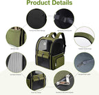 Lekebobor Large Cat Backpack Carrier Expandable Pet Carrier Backpack - Image 8