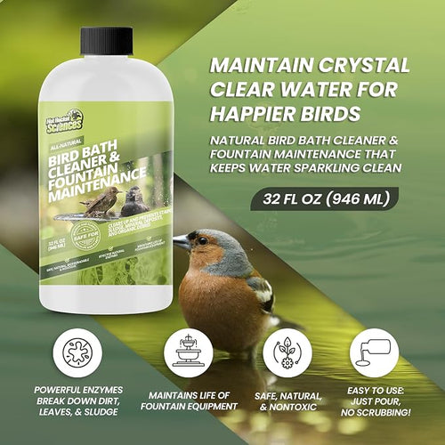 32oz Bird Bath Cleaner, Cleans 160 Gallons of Water, Ideal Fountain Cleaner Safe - Image 2
