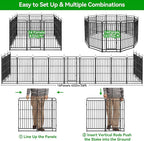 Heavy Duty Dog Playpen: 16 Steel Panels 47" Height, Square Steel Pipe - Image 8