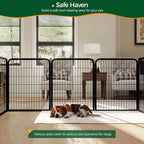 Yaheetech Dog Playpen Outdoor, 32 inch 6 Panels Dog Pen Indoor Heavy Duty Puppy - Image 3