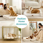 Cute Dog Bed for Extra Large Dogs, Faux Rabbit Fur Orthopedic Foam Dog Bed - Image 5
