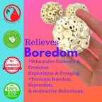 Bonka Bird Toys 1214 Pk3 All-Natural Sola Atta Balls, Soft and Lightweight Chew - Image 6