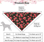 ADOGGYGO Floral Dog Bandana 2 Pack, Reversible Red Pink Rose Pet Scarf Bib - Image 4