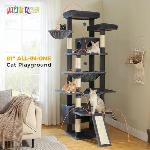 81" Heavy Duty Cat Tree for Large Cats up to 20lbs - Image 2