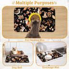 Cute Squirrel Dog Cat Food Mat, Bird Fox Absorbent Waterproof Placemat - Image 7
