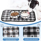 Dog Food Mats, Pet Bowl Mats, Super Absorbent and Dry, Prevents Spills - Image 4
