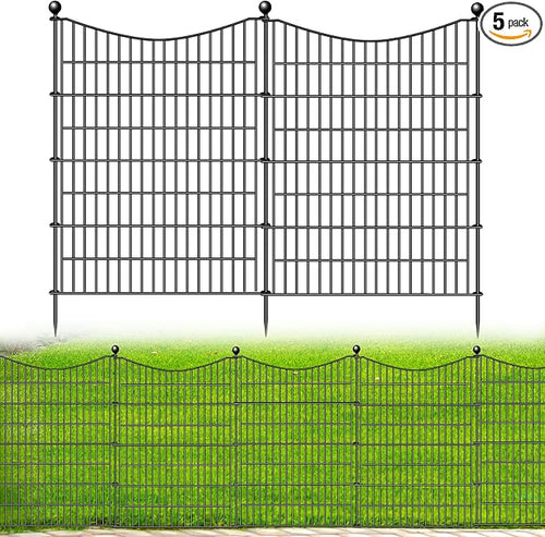 5 Panels No Dig Dog Fence Outdoor by OutdoorFence