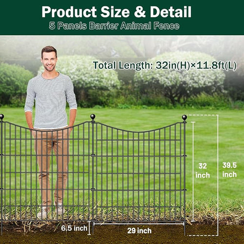 5 Panels Decorative Garden Fence - Image 2