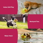 Pet Lou DOG'Z 4 Inch EZ Squeaky Chick Dog Plush Toy, Stuffing-Free Soft Plush - Image 6