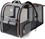 Lekebobor Extra Large Cat Backpack Carrier Expandable Pet Carrier Backpack by LEKEBOBOR