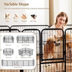 DUMOS Dog Playpen Indoor, Metal 32 Inch 8 Panels Foldable Pet Fence - Image 4