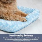 MidWest Homes for Pets QuietTime Fashion XXS Dog Bed – Blue Faux Fur Bolster - Image 5